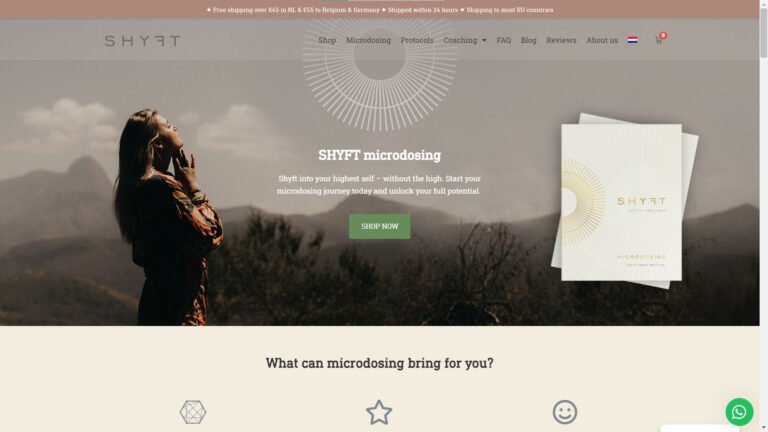 Screenshot Shyft Microdosing
