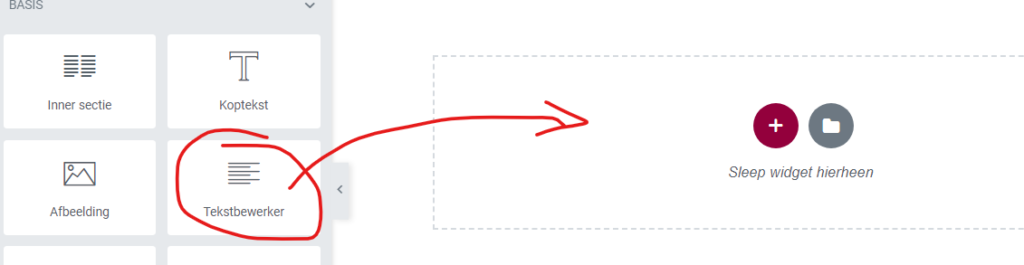 Wordpress Elementor widget toevoegen